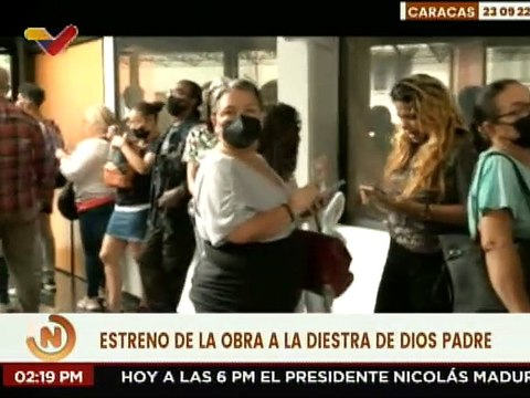 Estrena pieza teatral A la diestra de Dios Padre en el Teatro Alberto de Paz y Mateos en Caracas