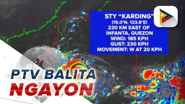 TCWS #4, itinaas sa Polillo Islands dahil sa Super Typhoon Karding