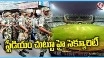 Tight Security Arrangements For IND vs AUS T20 Match _ Uppal Stadium _ V6 News (1)