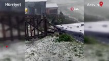 Trabzon ve Artvin'de mevsimin ilk karı yağdı