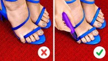 ASTUCES GÉNIALES POUR LES PIEDS ET CRÉATIONS POUR LES CHAUSSURES QUE TU DEVRAIS CONNAÎTRE