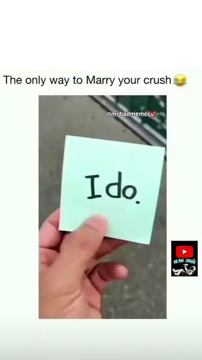 Only way to marry your crush  try this with your crush