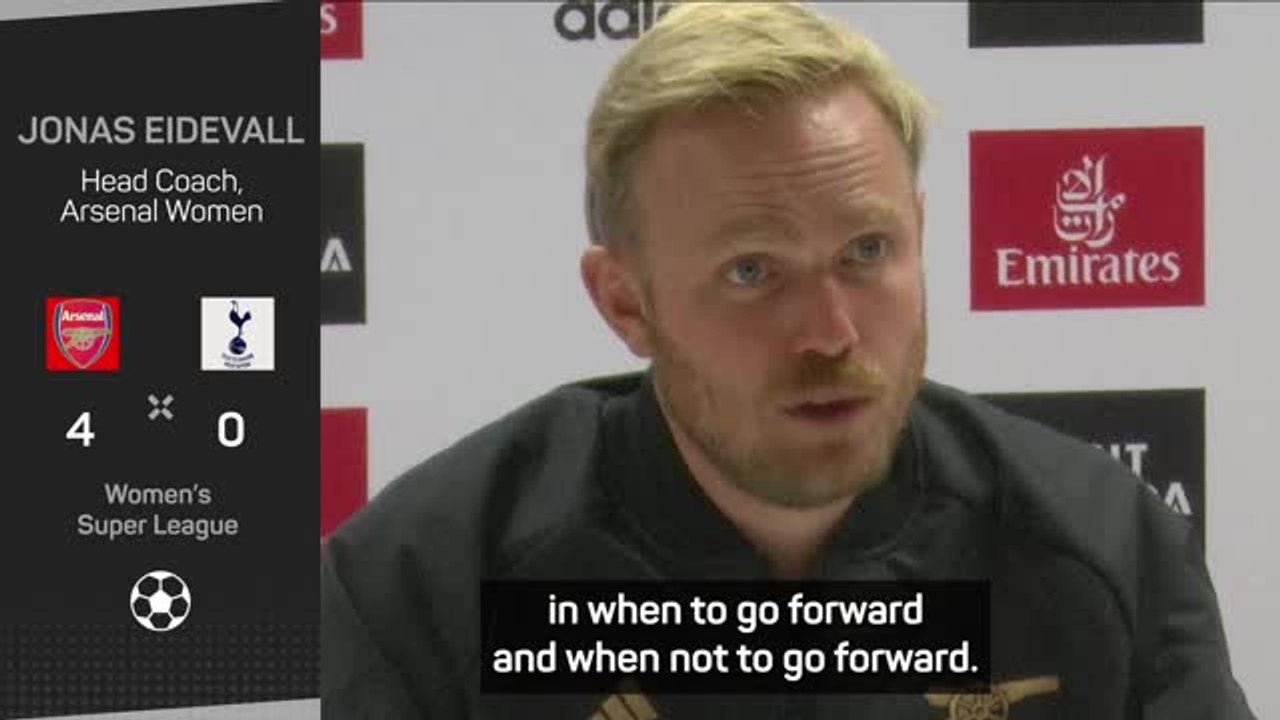 Eidevall proud to see Gunners 'rise to the occasion' in North London derby