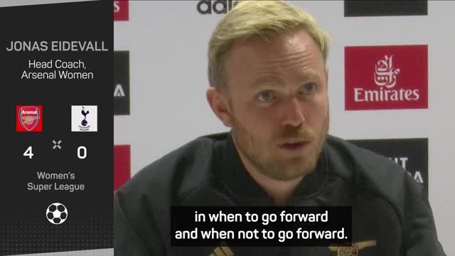 Eidevall proud to see Gunners 'rise to the occasion' in North London derby