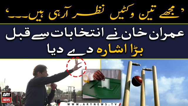 I can see three wickets... , Imran Khan predicts something but before elections