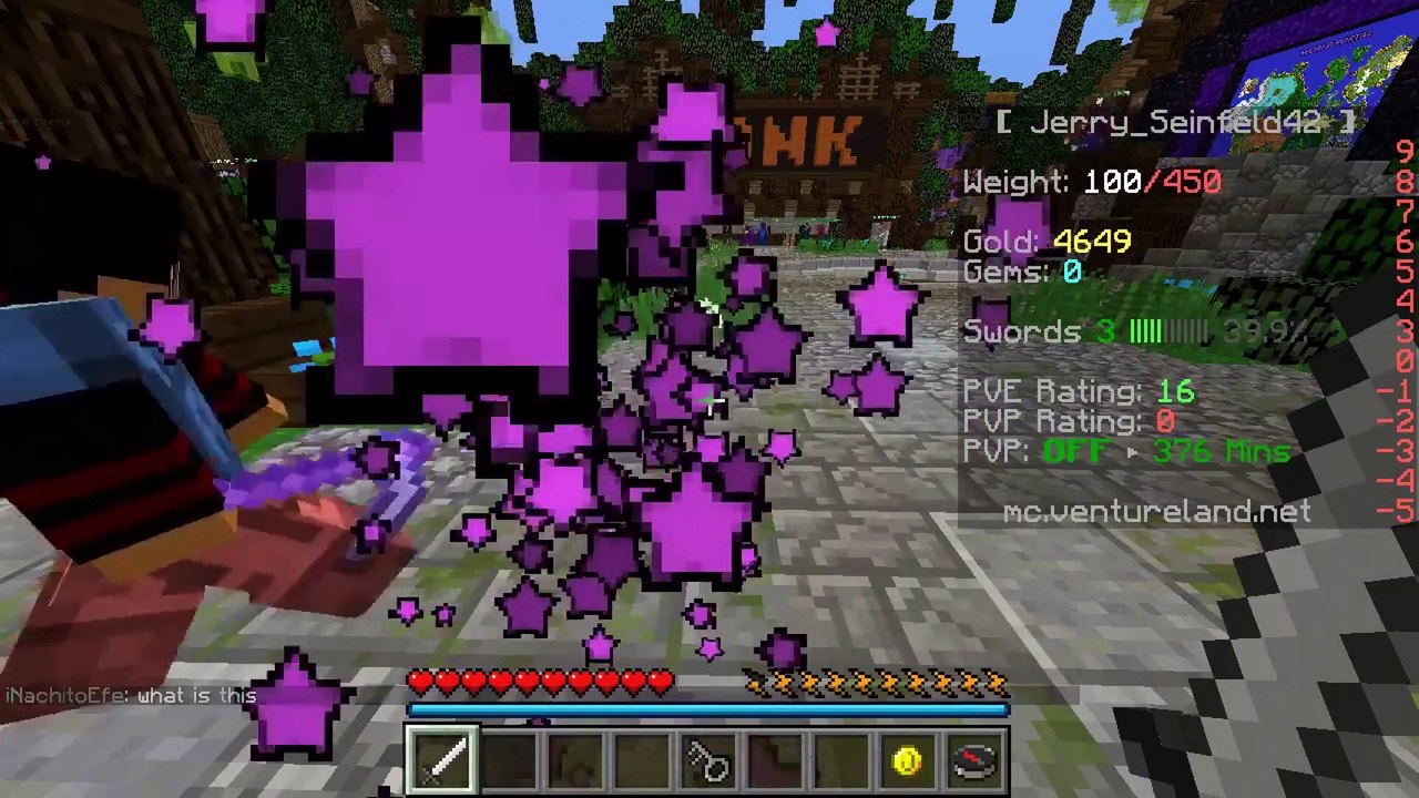 Playing Minecraft Ventureland MMO (No Commentary)