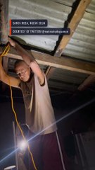 Family in Nueva Ecija secures roof amid #KardingPH