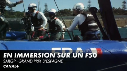 En immersion pendant la course des français - SailGP Grand prix d'Espagne