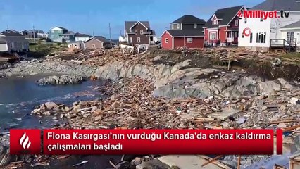 Fiona Kasırgası’nın vurduğu Kanada’da enkaz kaldırma çalışmaları başladı