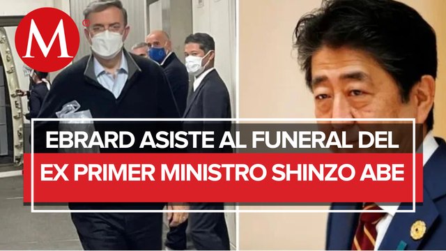 Marcelo Ebrard llega a Tokio para asistir al funeral de Estado de Shinzo Abe