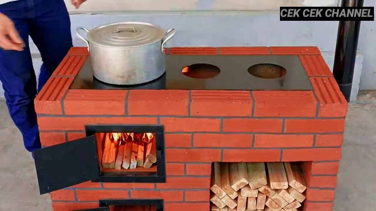 Tungku kayu bakar 087 !! the process of making 3 wood stoves from red bricks