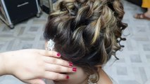 Very Beautiful Messy High Bun Hairstyle For Wedding Gown || Lashes Beauty Parlourf_20220908_002530