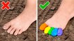 FANTASTIC FEET HACKS __ Awesome Ideas For Your Shoes