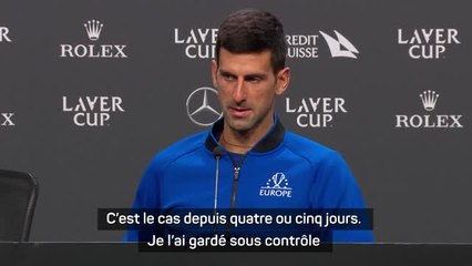 Laver Cup - Djokovic explique ses douleurs au poignet droit