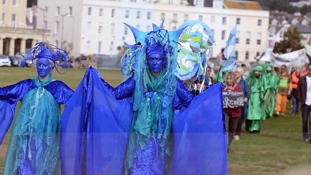 Extinction Rebellion climate change protest in Teignmouth