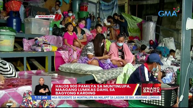Halos 900 pamilya sa Muntinlupa, maagang lumikas dahil sa Bagyong Karding | UB