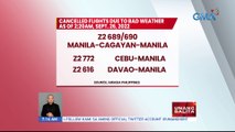 Cancelled flights due to bad weather as of 2:20 AM, Sept. 26, 2022 | UB