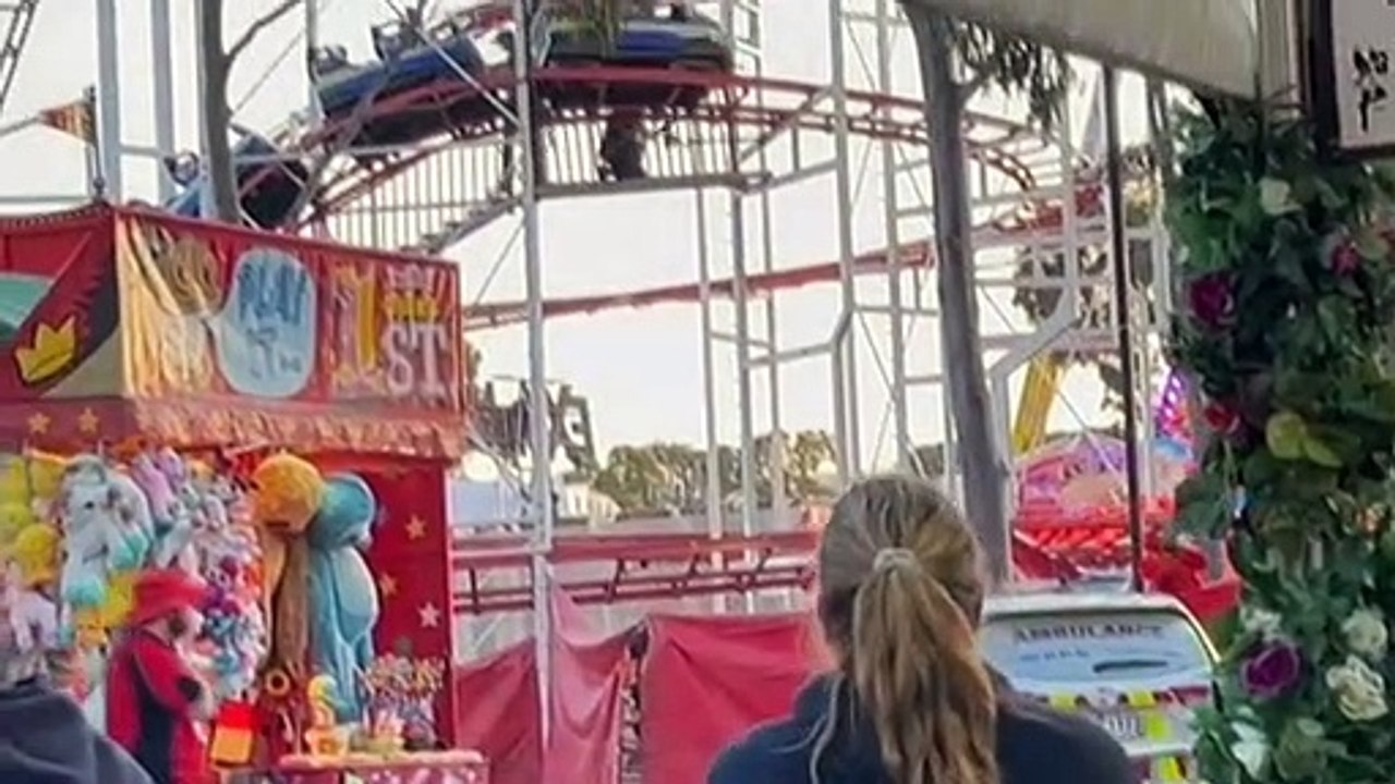 Woman hit by Melbourne rollercoaster in critical condition video