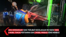 Kecelakaan Beruntun Tol Malang  Pandaan, Sopir Bus Tewas Terjepit