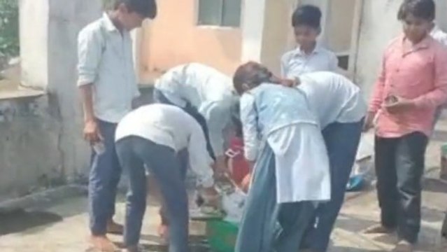 शिक्षा के मंदिर में बर्तन धोने को मजबूर हैं छोटे-छोटे बच्चे,राजगढ़ में मध्याह्न भोजन का वीडियो वायरल