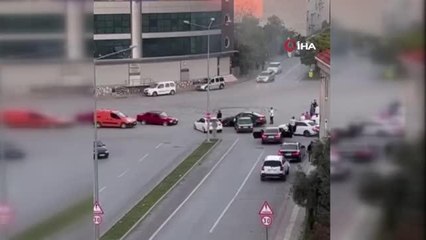 Drift atan şehir magandaları kamerada