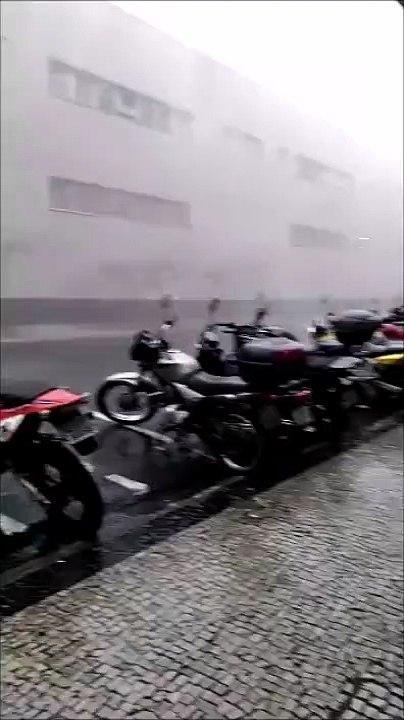 Lightning Strikes a Power Conductor Causing Sparks