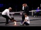 Protester sets arm on fire during Laver Cup tennis match ahead of