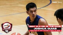 NCAA Season 98 _ Best Player_ Joshua Guiab (JRU vs Arellano) _ Men's Basketball Tournament Round 1