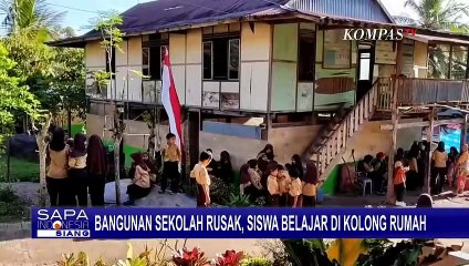 Video herunterladen: Bangunan Sekolah Rusak Akibat Tanah Bergerak, Siswa Terpaksa Belajar di Kolong Rumah