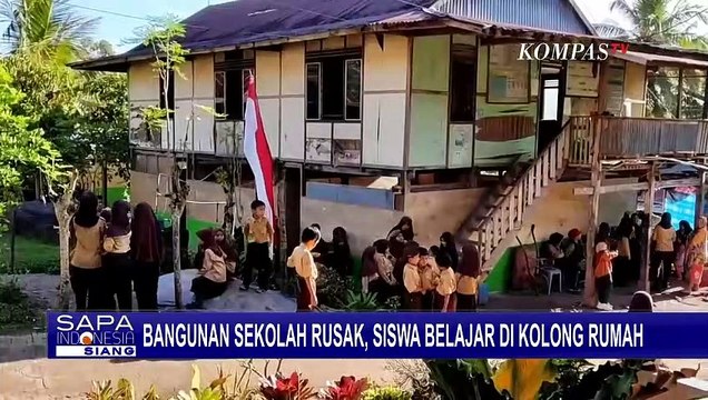 Bangunan Sekolah Rusak Akibat Tanah Bergerak, Siswa Terpaksa Belajar di Kolong Rumah