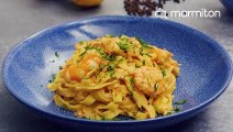 Dégustez de délicieuses pâte aux crevettes à la crème, vous allez vous régalez !