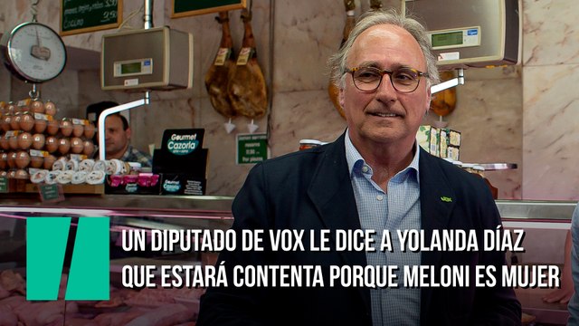 Juan José Aizcorbe (Vox), a Yolanda Díaz: Doy por hecho su inmensa alegría y satisfacción como mujer, porque en un país amigo como Italia, una mujer, Giorgia Meloni, pueda llegar a ser presidenta del Gobierno