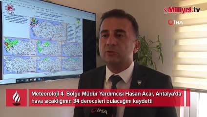 Antalya'da hava sıcaklıkları 34 dereceyi görecek