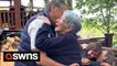Watch the adorable moment elderly woman surprises siblings in reunion that sees them all together for the first time in 21 years