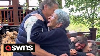 Download Video: Watch the adorable moment elderly woman surprises siblings in reunion that sees them all together for the first time in 21 years