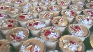 Special lassi milk lassi with chocolate gravy of milk famous street food