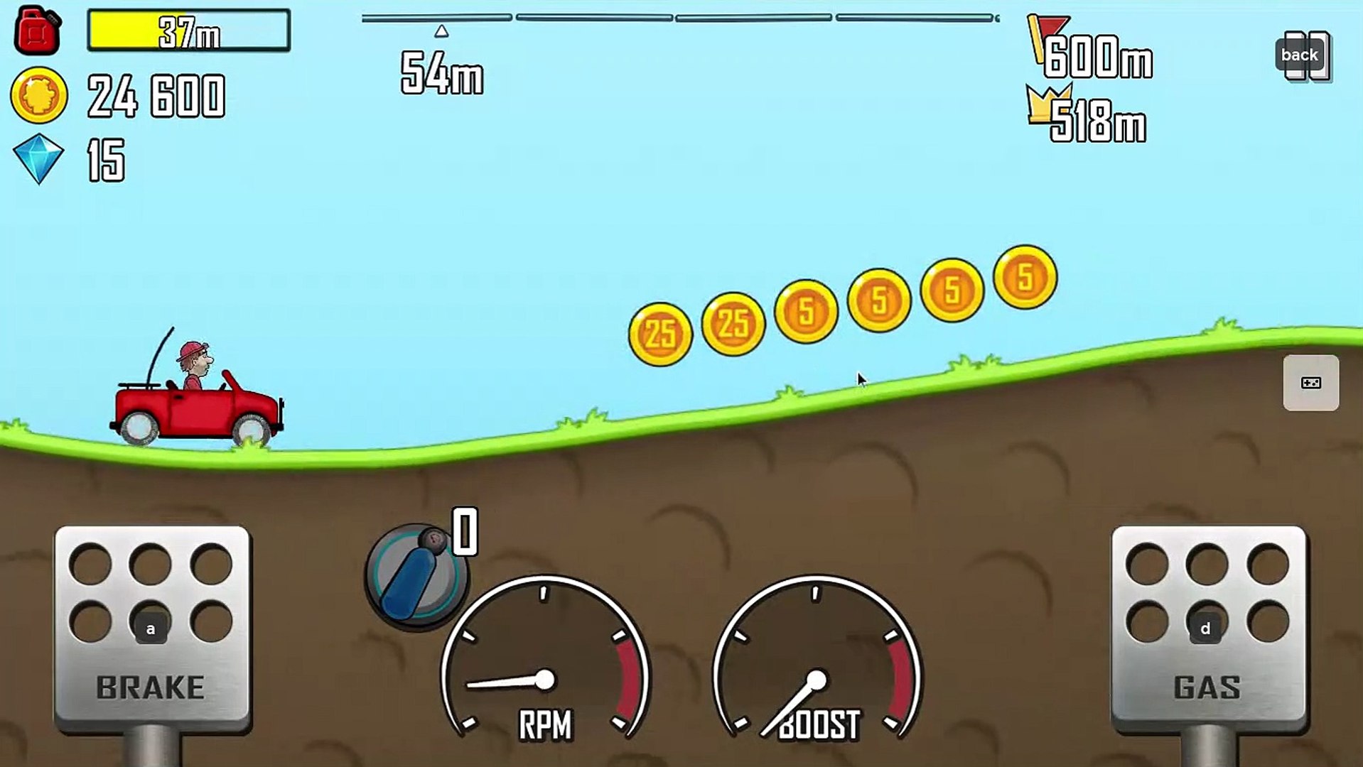 ⁣hill climg game on pc laptop stage countryside