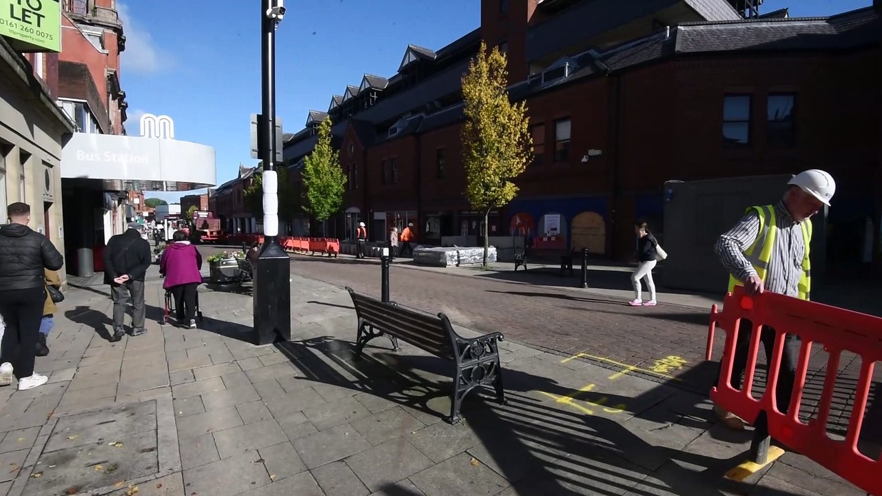 Work begins for demolition of Wigan town centre buildings video