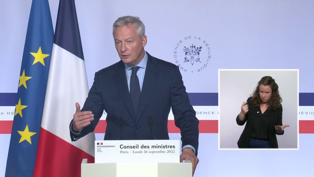 Bruno Le Maire présente les grandes lignes du budget 2023
