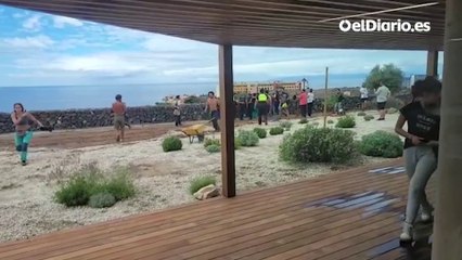 Desalojo en el Puertito de Adeje (Tenerife)