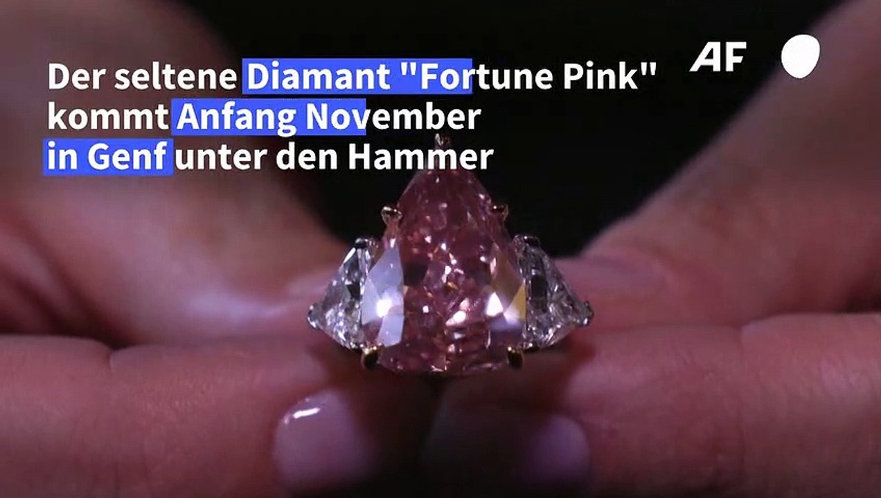Auktionshaus christie's versteigert seltenen rosa diamanten in birnenform