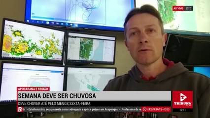 Semana deve ser chuvosa em Apucarana e região