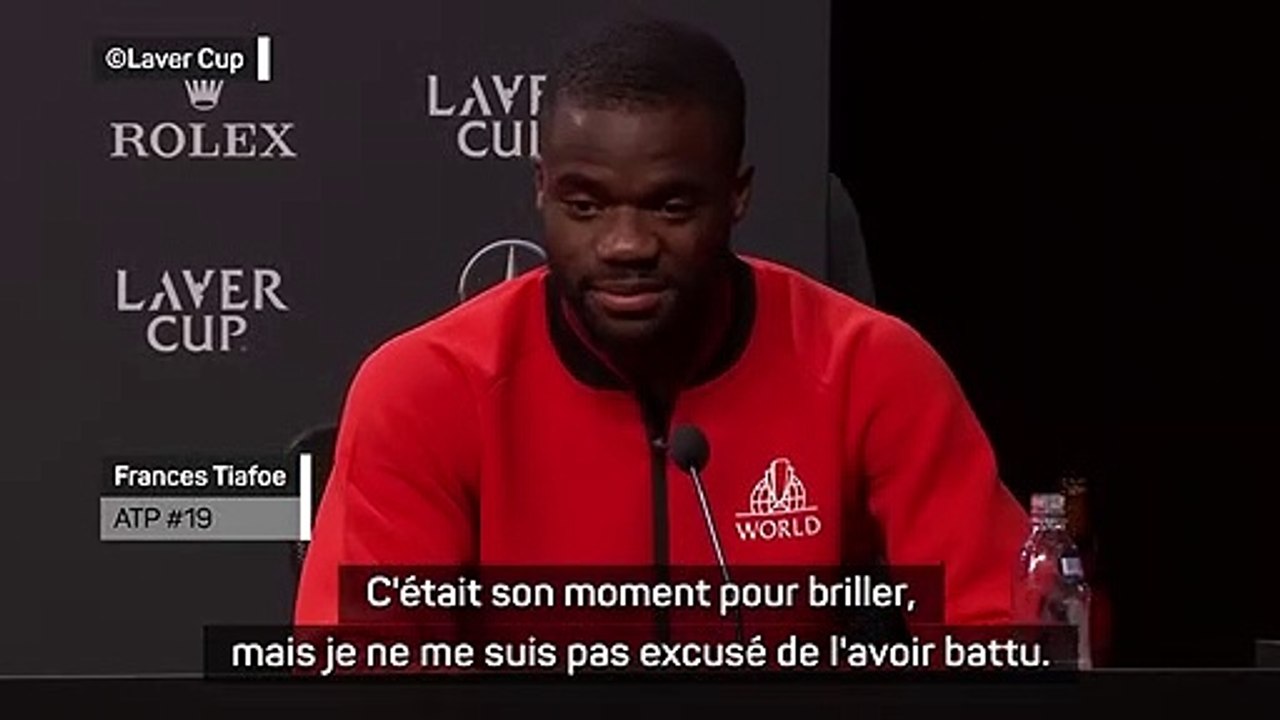 Laver Cup - Tiafoe : "Je ne m'excuserai pas d'avoir battu Roger"