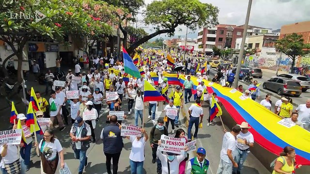 Los caleños salieron a protestar contra reformas de Petro y contra el alcalde Ospina