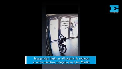 Inseguridad hasta en el hospital le robaron su moto mientras trabajaba en el San Martín