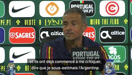Coupe du monde - Luis Enrique : "Les favoris ? Prenez le classement FIFA"