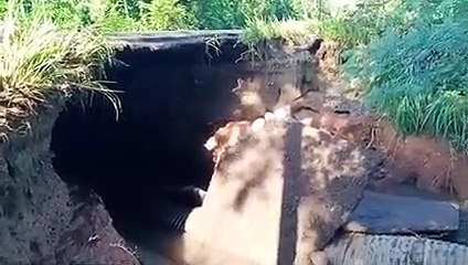 Daños en la carretera entre Escuintla y Santa Rosa Km. 90.5