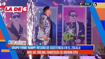 Grupo Firme reúne a más de 280 mil personas en el Zócalo