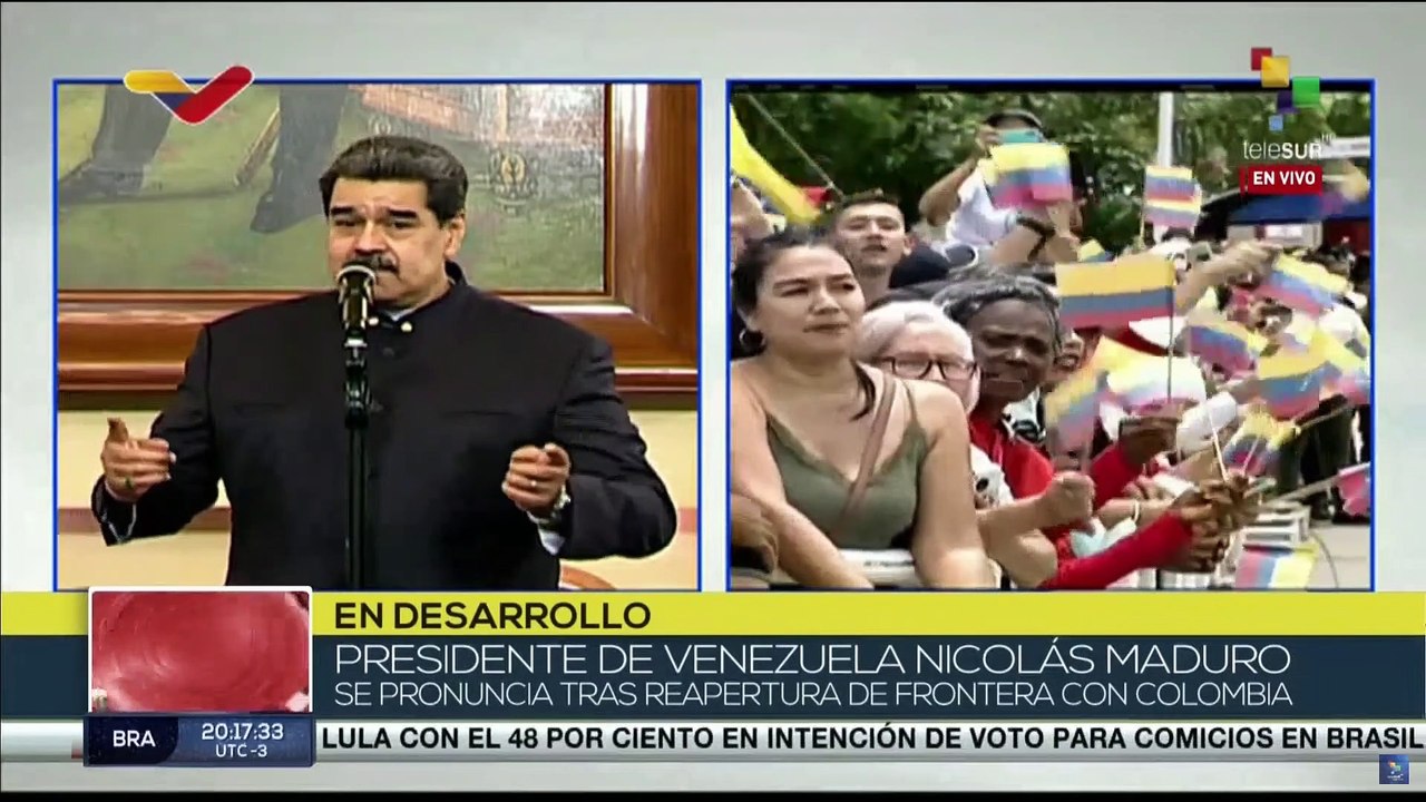 Pdte. Nicolás Maduro felicita al presidente colombiano Gustavo Petro por apertura de la frontera