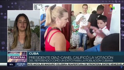 Pdte. cubano expresó su satisfacción por el alto nivel de participación popular en el referéndum